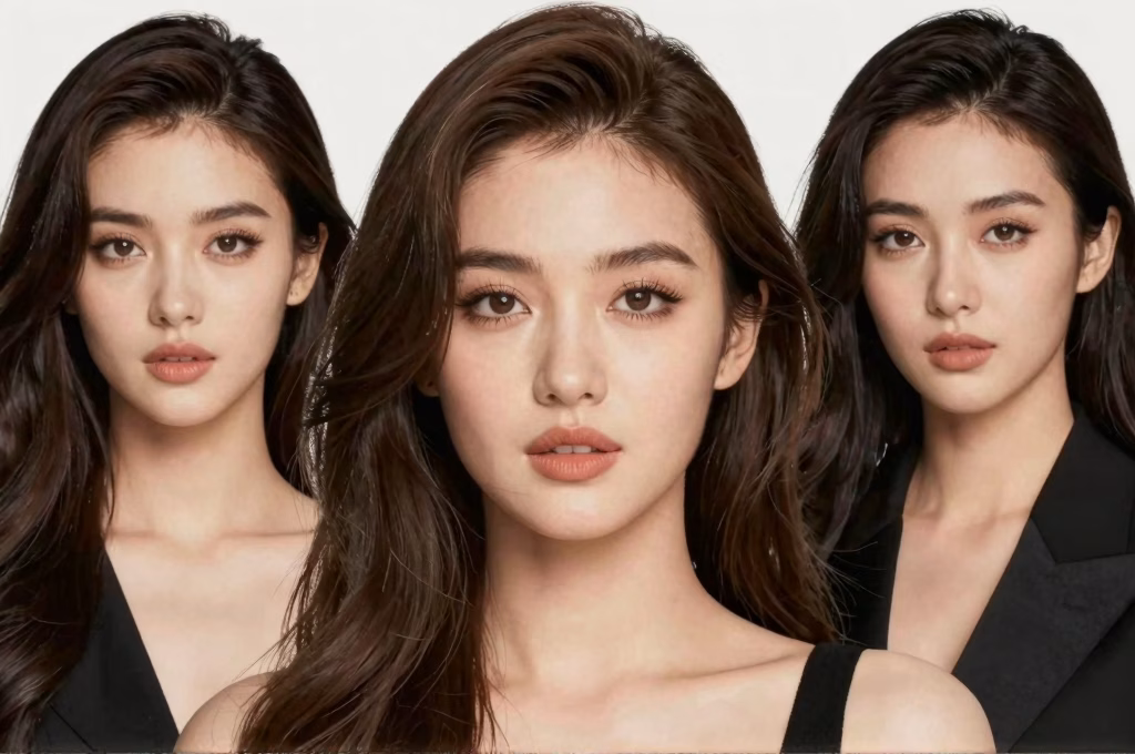 Portrait of a glamorous woman representing American actresses diversity