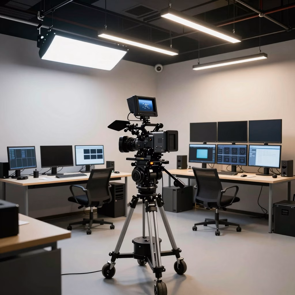 Studio de production JAV japonais avec équipement professionnel