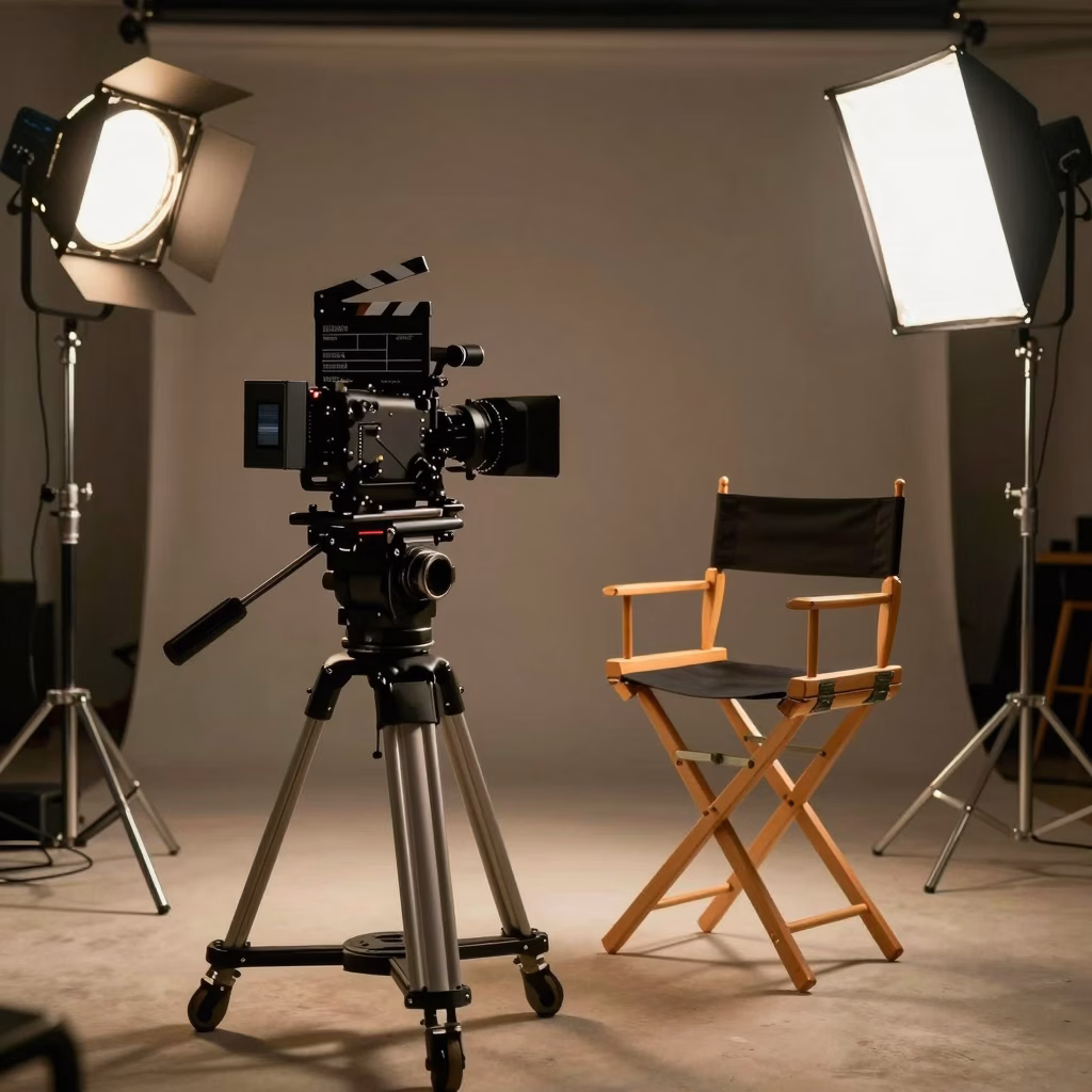 Coulisses d'un tournage de film adulte : équipement de production cinématographique professionnel