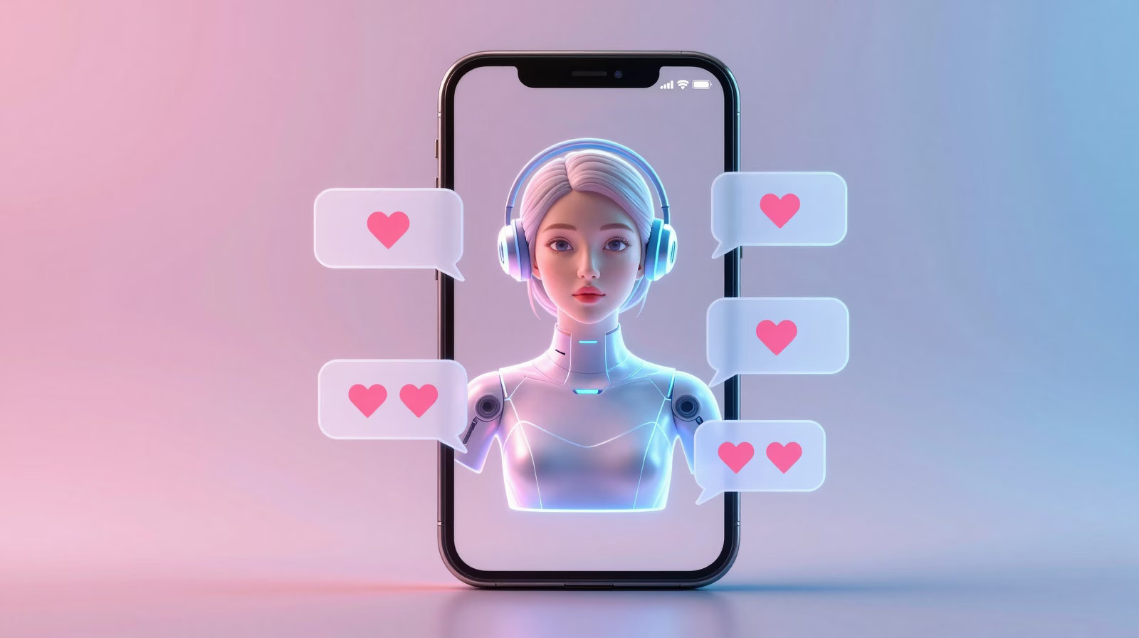 Interface de chatbot IA pour conversation intime
