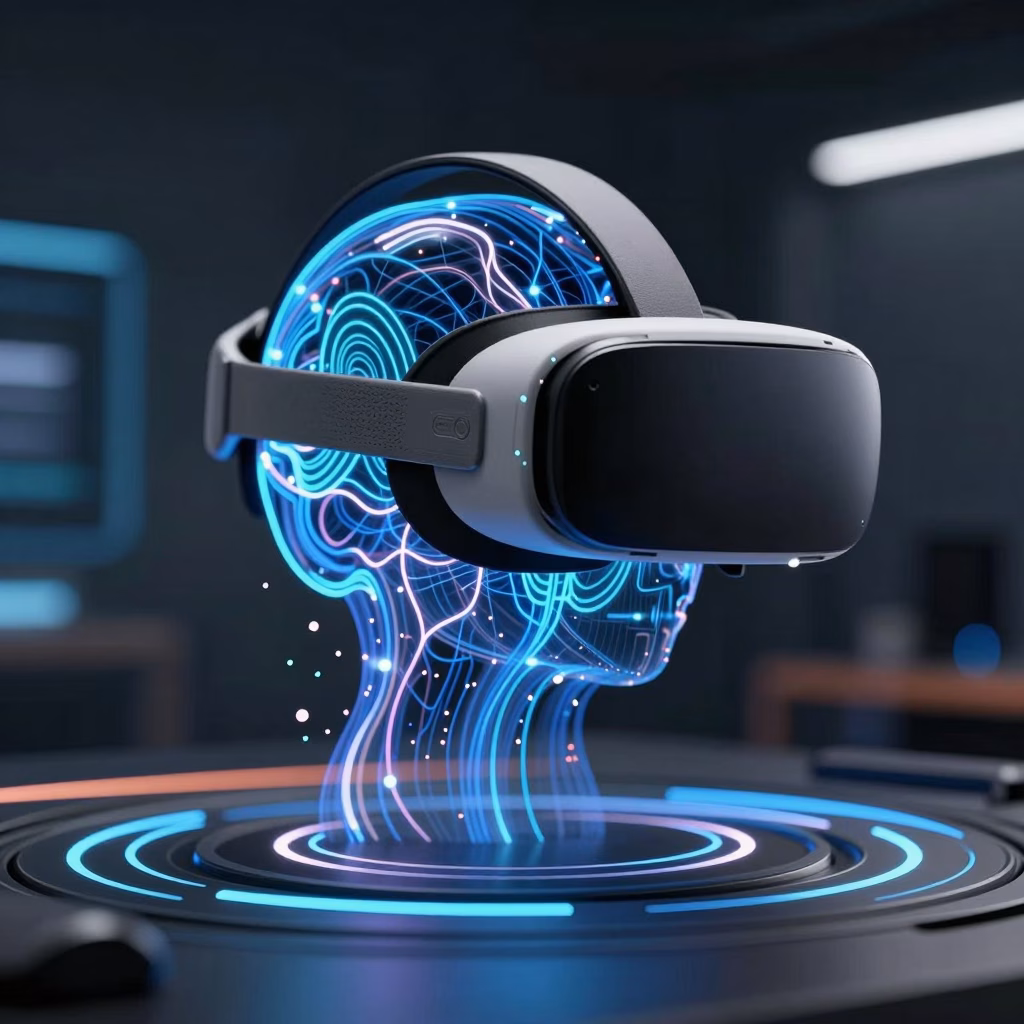 Casque de réalité virtuelle et visualisation de réseaux de neurones IA pour gaming immersif